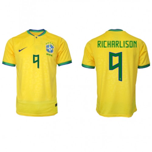 Brazylia Richarlison #9 Koszulka Podstawowych MŚ 2022 Krótki Rękaw